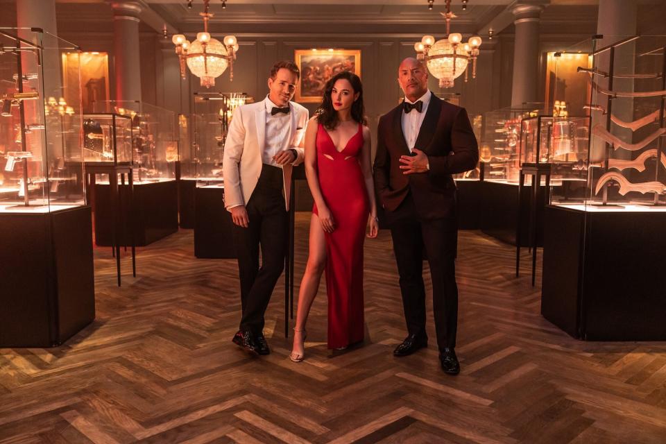 RYAN REYNOLDS, GAL GADOT and DWAYNE ‘THE ROCK’ JOHNSON