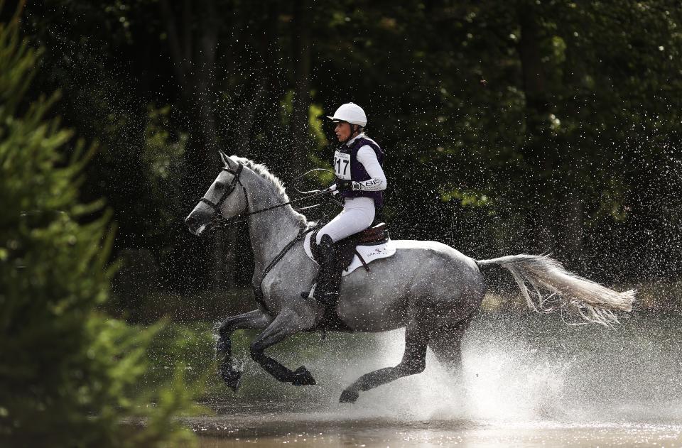 Georgie Campbell riding Darcy De La Rose competes in the Cross Country 8/9YO event during day three of the Blenheim Palace International Horse Trials at Blenheim Palace on Sept. 18, 2022 in Woodstock, England.