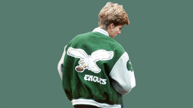 Princess Diana Varsity Jacket  Philadelphia Eagles Green Jacket