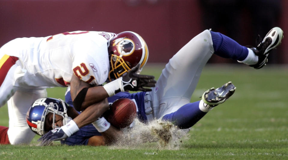 Running across the middle brought significant risk against Sean Taylor. (AP)