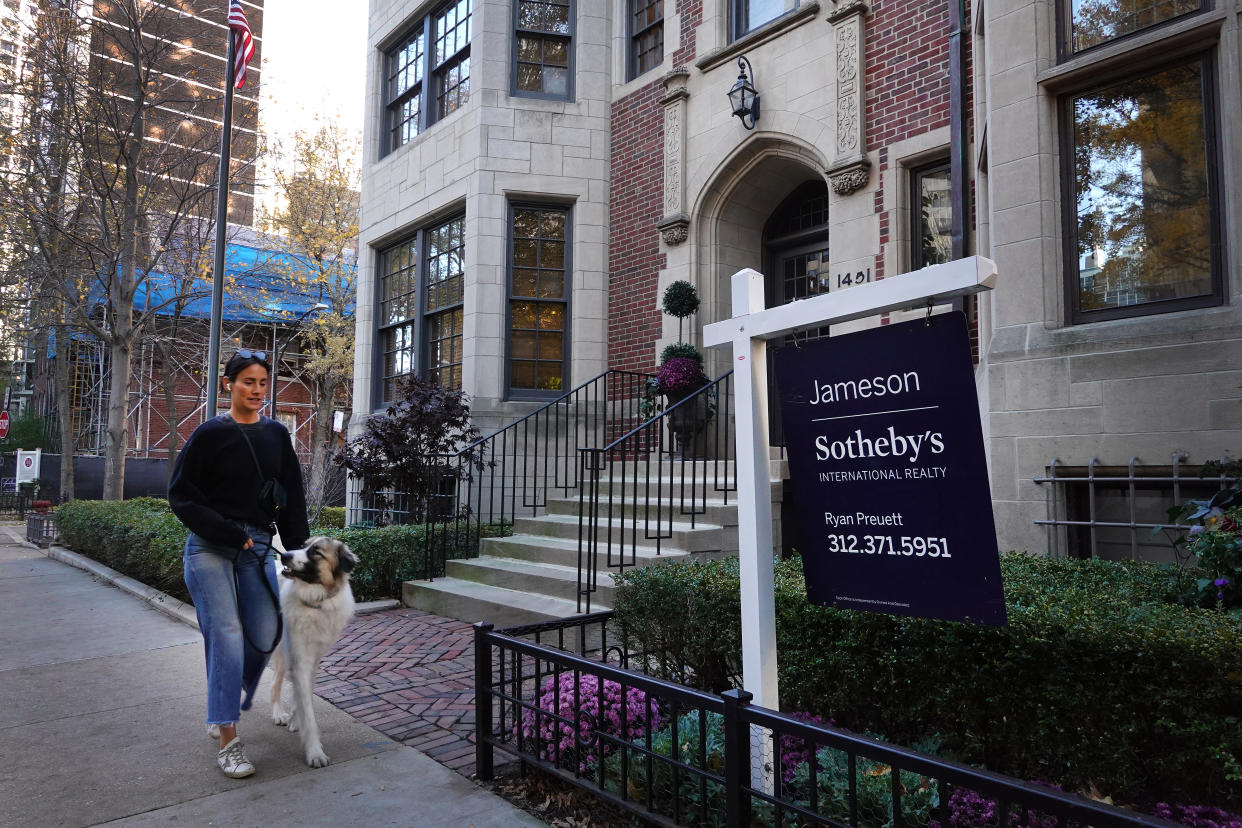 A home in the Gold Coast neighborhood is offered for sale nearly $6 million in Chicago, Illinois.  (Credit: Scott Olson, Getty Images)