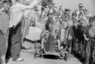 <p>Start of a July 4 soapbox derby, Salisbury, Md., July 1940. (Photo: Jack Delano for Farm Security Administration/Universal History Archive/UIG via Getty Images) </p>