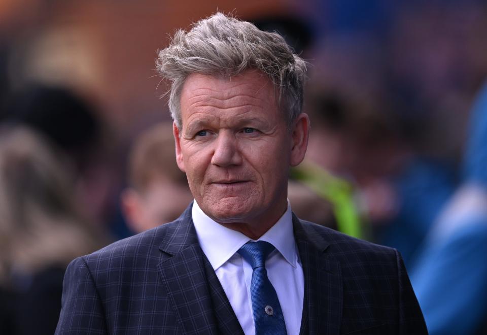 Gordon Ramsay attends Rangers FC v Celtic FC in April 2024.