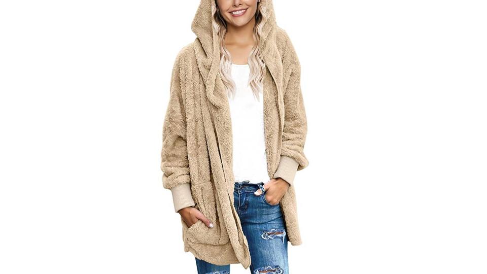 ACKKIA Open Front Oversized Hooded Cardigan (Photo: Amazon)