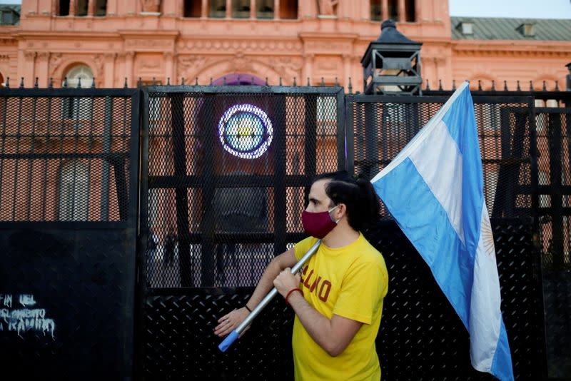 FILE PHOTO: Protest against COVID-19 lockdown measures in Buenos Aires