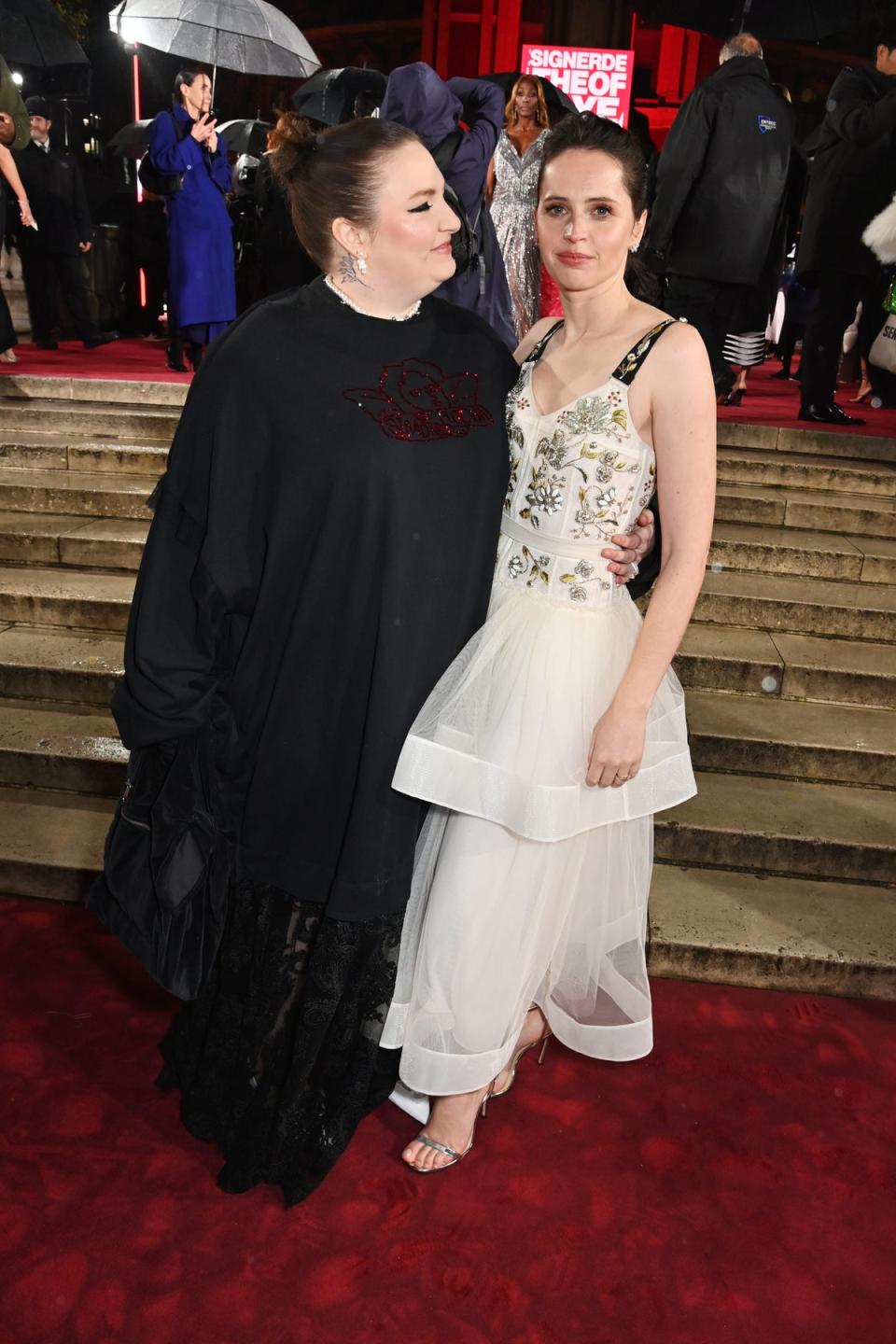 Lena Dunham and Felicity Jones (Dave Benett)