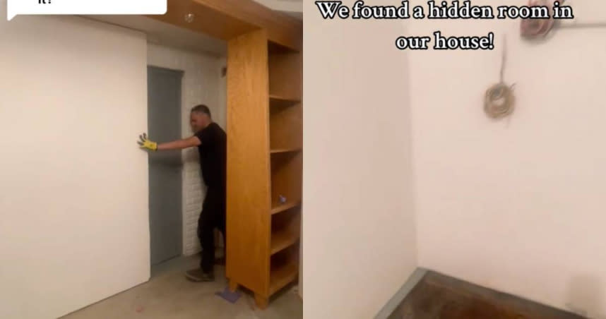 一對夫妻在住了4年了房子裡發現了奇怪的密室。（圖／翻攝自TikTok／Aurora Blazingstar）