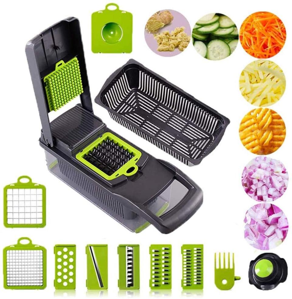 This ultra-sharp vegetable chopper will shorten your cooking prep time. (Image via Amazon)