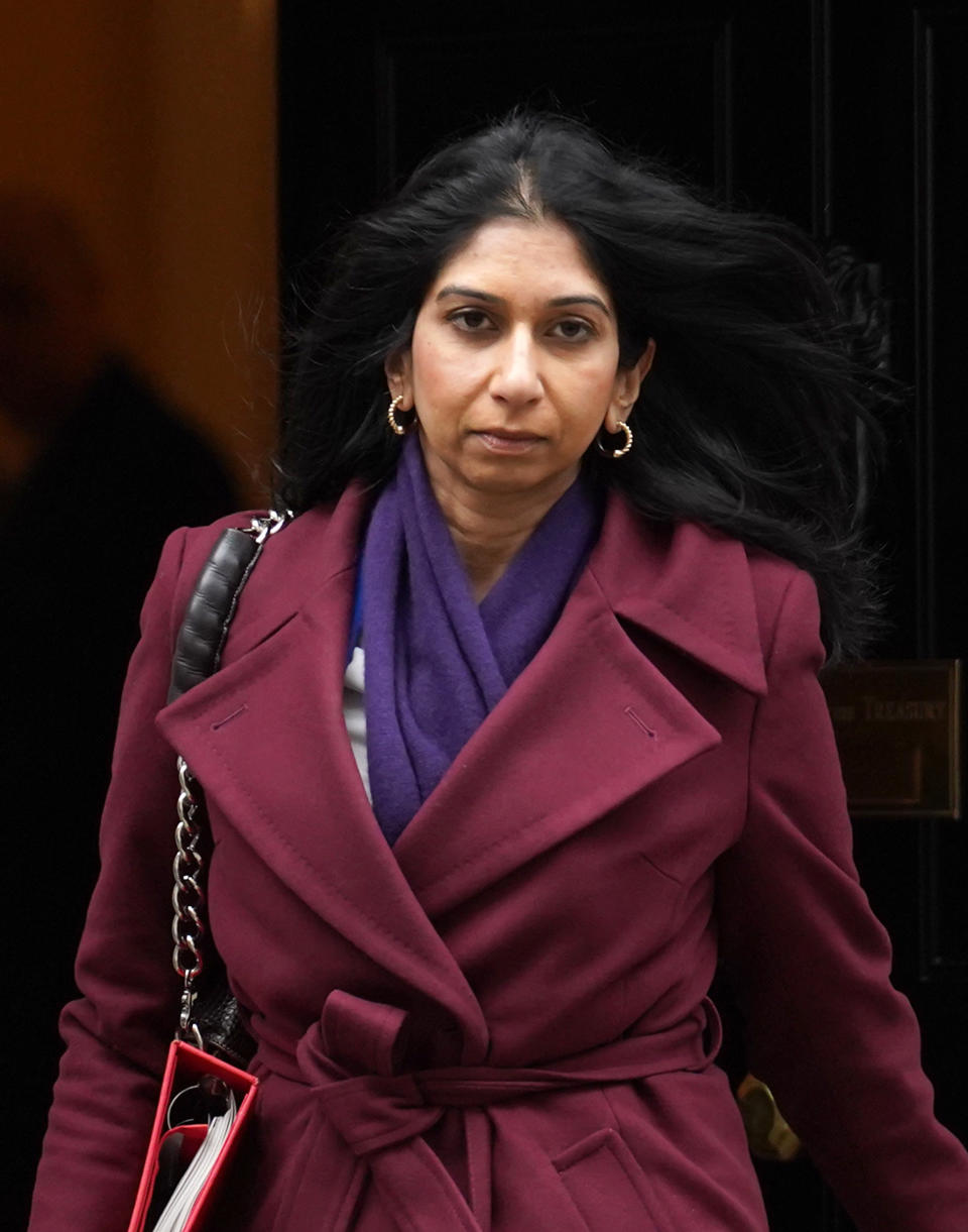 Home Secretary Suella Braverman leaving Downing Street, London, after a Cabinet meeting. Picture date: Tuesday January 31, 2023. (Photo by Stefan Rousseau/PA Images via Getty Images)
