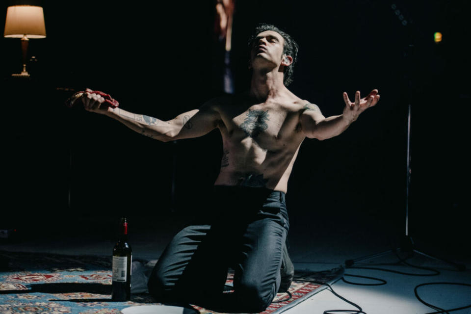 A bare-chested Matty Healy is one of the night’s most enduring images (Picture: Jordan Curtis Hughes)