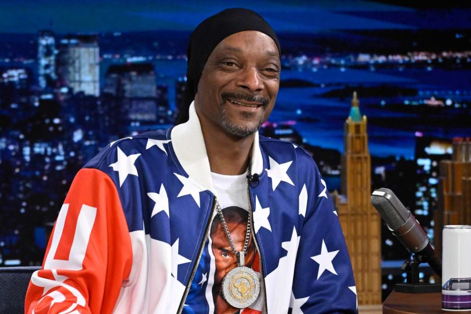 <p>Todd Owyoung/NBC via Getty</p> Snoop Dogg on May 13, 2024