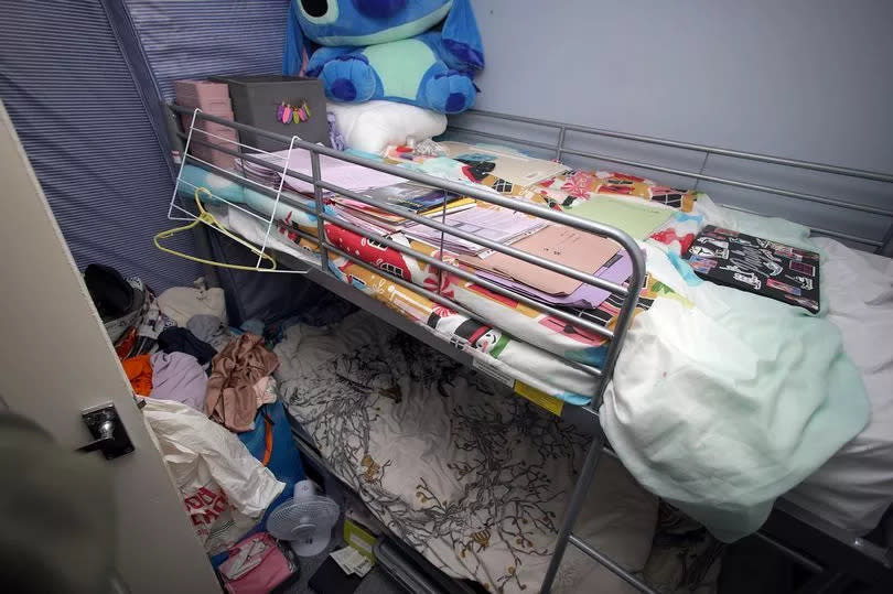 One of the cramped bedrooms -Credit:Sean Hansford | Manchester Evening News