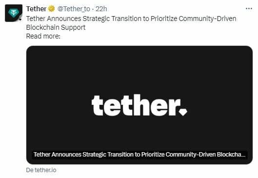 Tether dejará de emitir USDT en EOS y Algorand