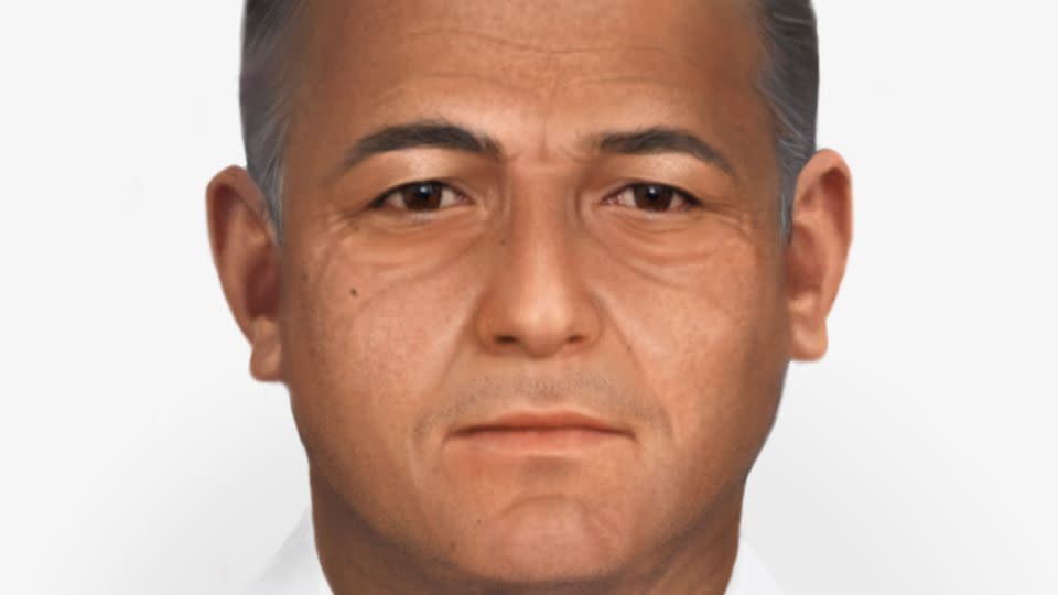 Police have released an illustrative age progression photo of James Dalamangas showing what he may look like now. - Australian Federal Police