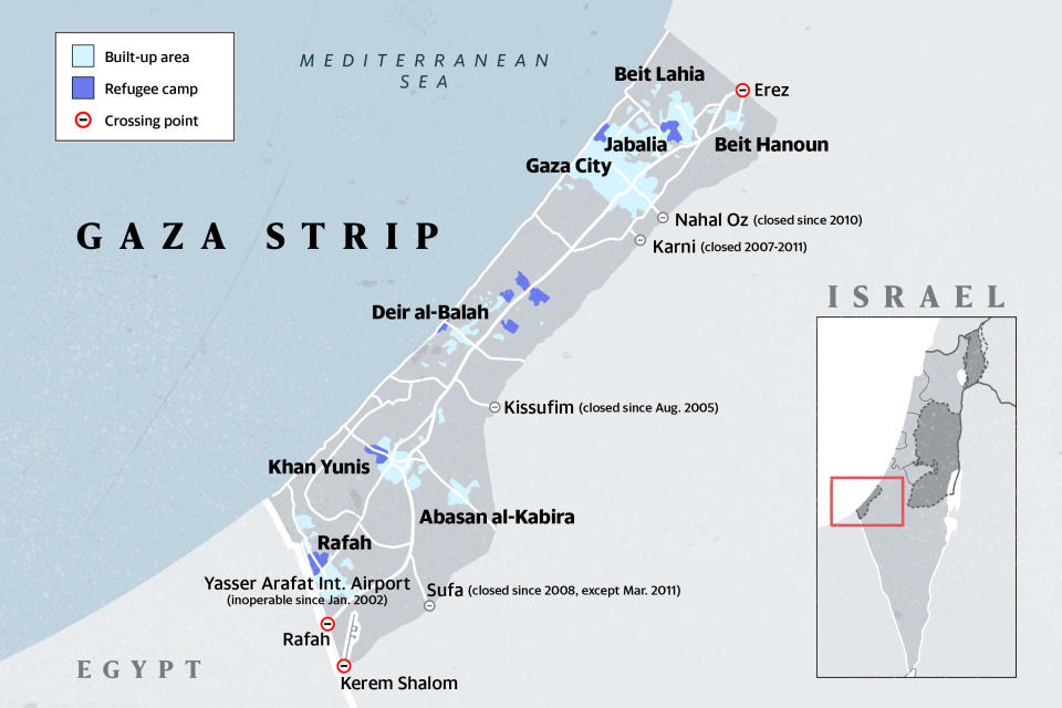 The make up of the Gaza Strip (Yahoo)