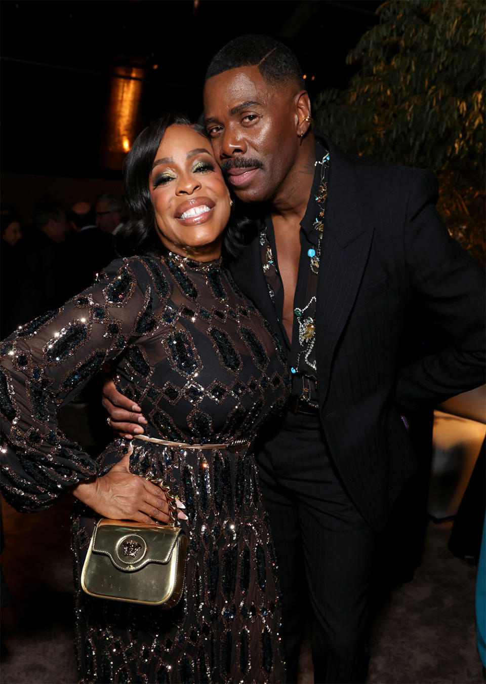 Quinta Brunson and Colman Domingo attend MPTF's 17th Annual Evening Before at Pacific Design Center on January 13, 2024 in West Hollywood, California.