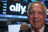 Ally Financial CEO Michael Carpenter gives an interview following his company's IPO on the floor of the New York Stock Exchange April 10, 2014. REUTERS/Brendan McDermid