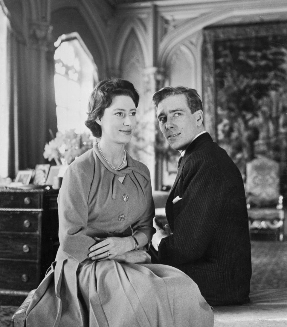 <p>Princess Margaret opted for a colored stone. Antony Armstrong-Jones proposed to the Princess with a ruby cluster ring that resembled a flower. </p>