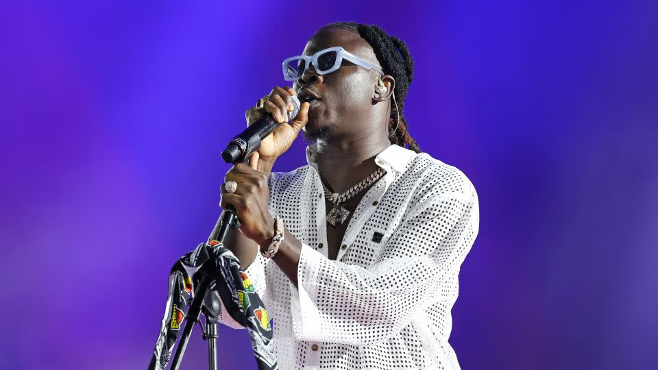 Stonebwoy, pictured here performing during the Global Citizen Festival in Accra, Ghana, in 2022, has collaborated with some of the biggest names in music. - Jemal Countess/Getty Images for Global Citizen