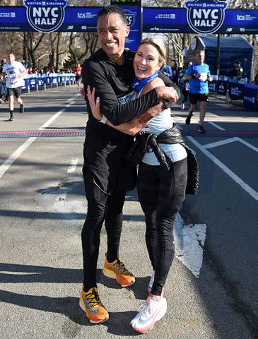 Bryan Bedder/New York Road Runners via Getty Amy Robach and T.J. Holmes