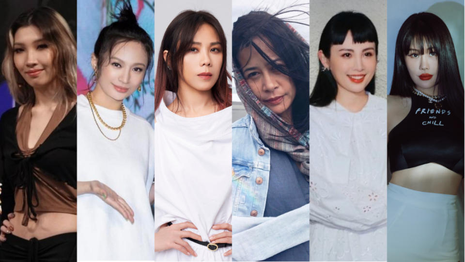 金曲33歌后入圍名單豪華（左起）Karencici、詹雯婷、蔡健雅、以莉‧高露、魏如萱、袁婭維。（圖／黃城碩攝、翻攝自詹雯婷臉書、環球音樂提供、翻攝自以莉‧高露臉書、許方正攝、華納音樂提供）