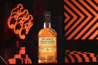 Everything remixed but the recipe: Award-winning* Monkey Shoulder whisky, the 100% malt whisky made for mixing, reveals a fresh new look and feel to its bottle, including a bold refresh of the label and a lighter bottle - up to 25%** in glass reduction.