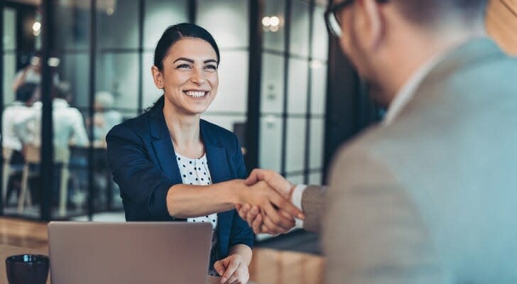 Business people shaking hands