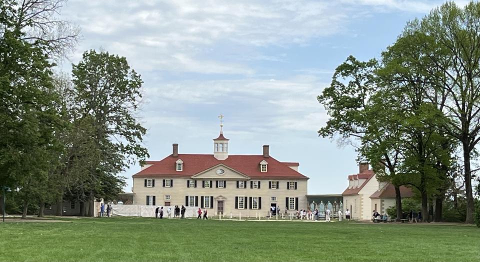 George Washington's Mount Vernon, shown in April. (The Mount Vernon Ladies' Association)