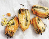 <p>Corn and cheese are stuffed in spicy poblano peppers then battered and fried into a crunchy and cheesy appetizer. <a href="https://www.yahoo.com/food/poblano-chiles-stuffed-with-corn-and-monterey-jack-121611912200.html" data-ylk="slk:Get the recipe here;outcm:mb_qualified_link;_E:mb_qualified_link;ct:story;" class="link rapid-noclick-resp yahoo-link"><b>Get the recipe here</b></a>. <i>(Photo: Martha Stewart)</i></p>