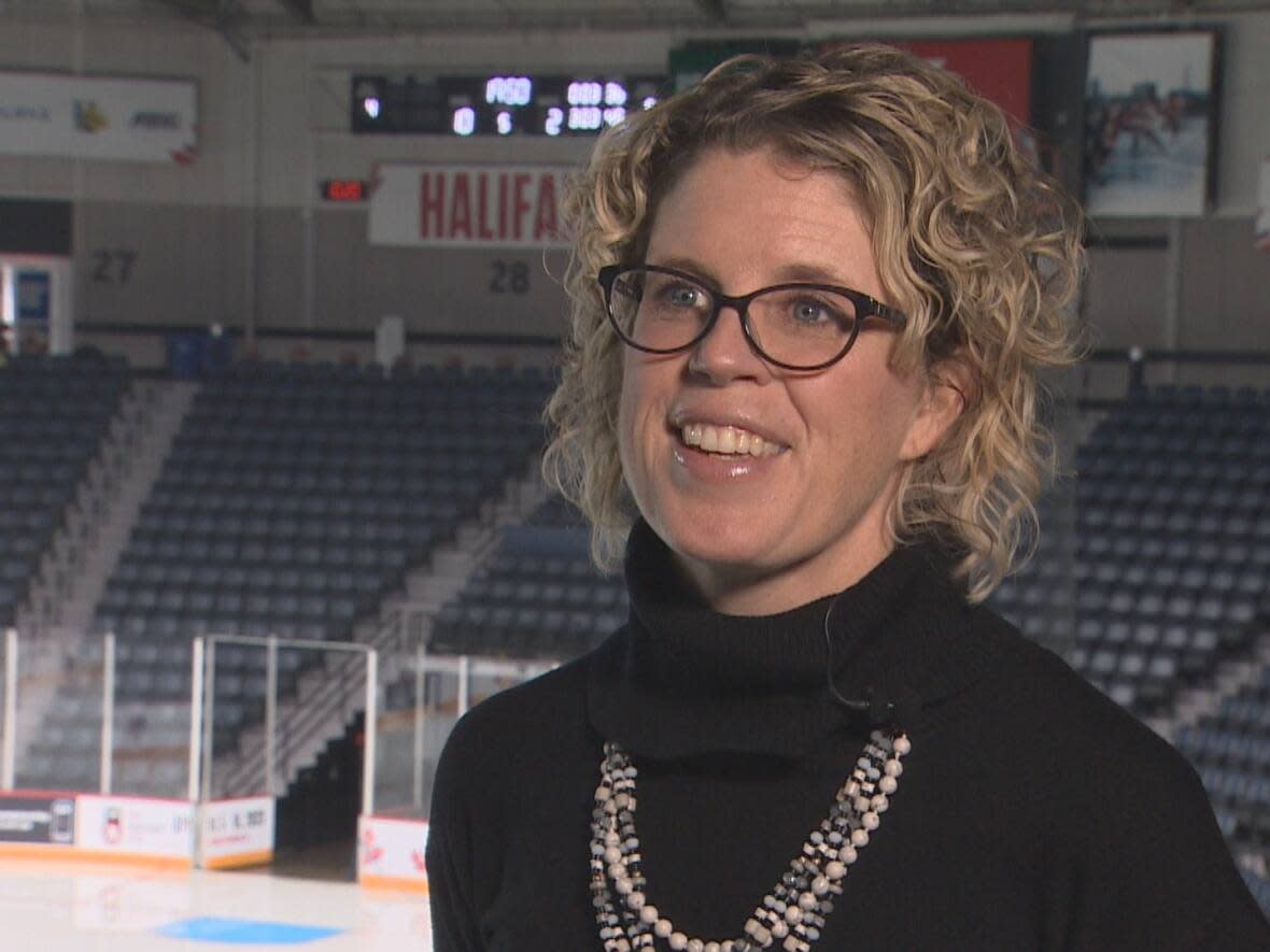 Suzanne Fougere, executive vice-president of Events East Group, which runs Scotiabank Centre, describes the world juniors as the most significant event for Scotiabank the facility in the last decade. (Paul Poirier/CBC News - image credit)