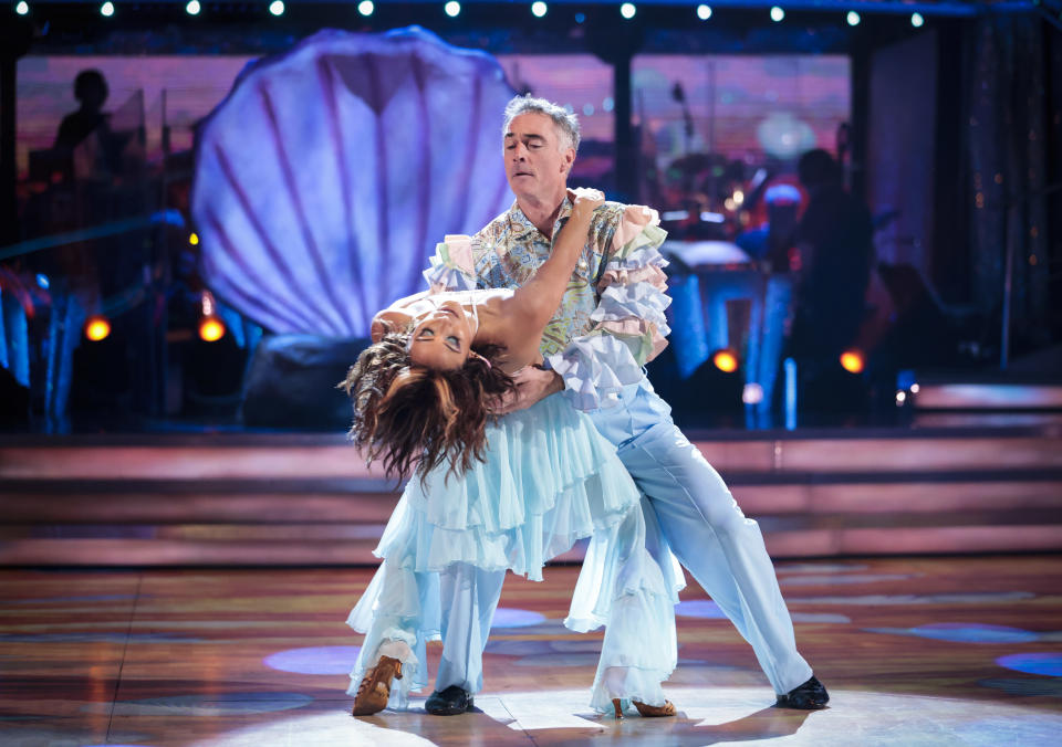 Greg Wise's Samba was heavily criticised by the 'Strictly' judges. (BBC)