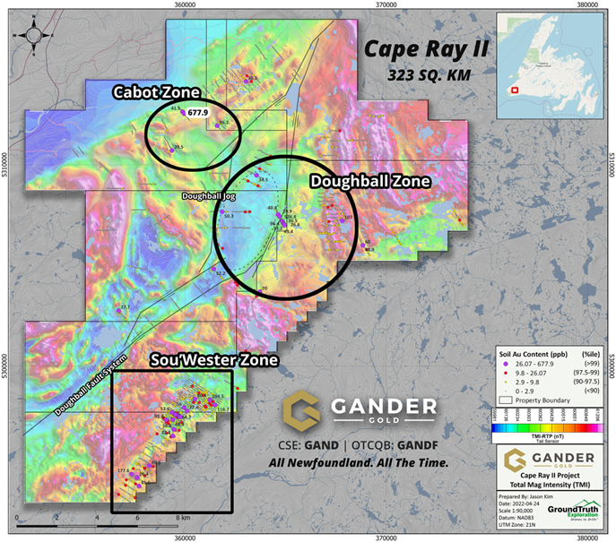 Gander Gold Corporation, Wednesday, April 26, 2023, Press release picture