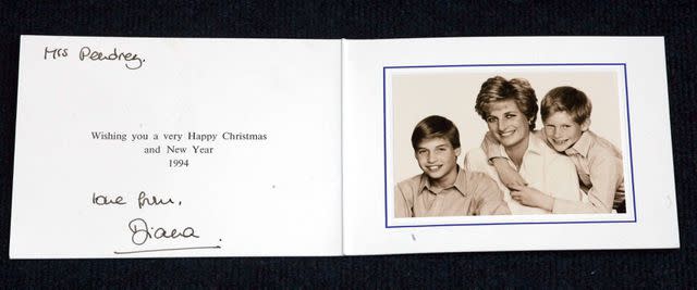 <p>Albanpix/Shutterstock</p> Princess Diana's Christmas card in 1994