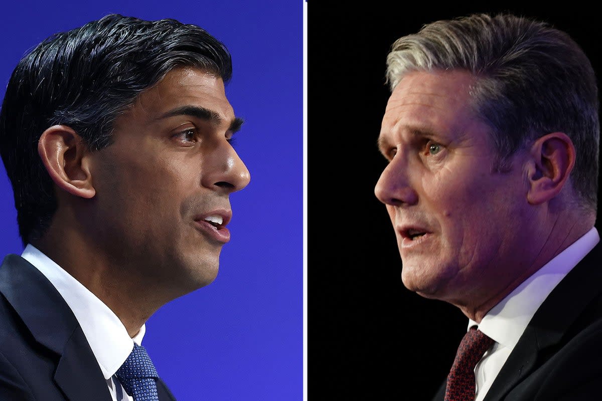 Rishi Sunak and Keir Starmer will face each other this week in the last leaders debate before election day (PA Wire)