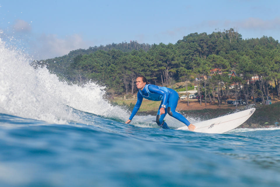 PANTIN,GALICIA-28 AUGUST : Justine Dupont of France advances to Round 3 of the Longboard Classic Galicia 2019 after placing second in Heat 3 of Round 2 on August 28, 2019 in Pantin,Galicia(Photo by Laurent Masurel/WSL via Getty Images)