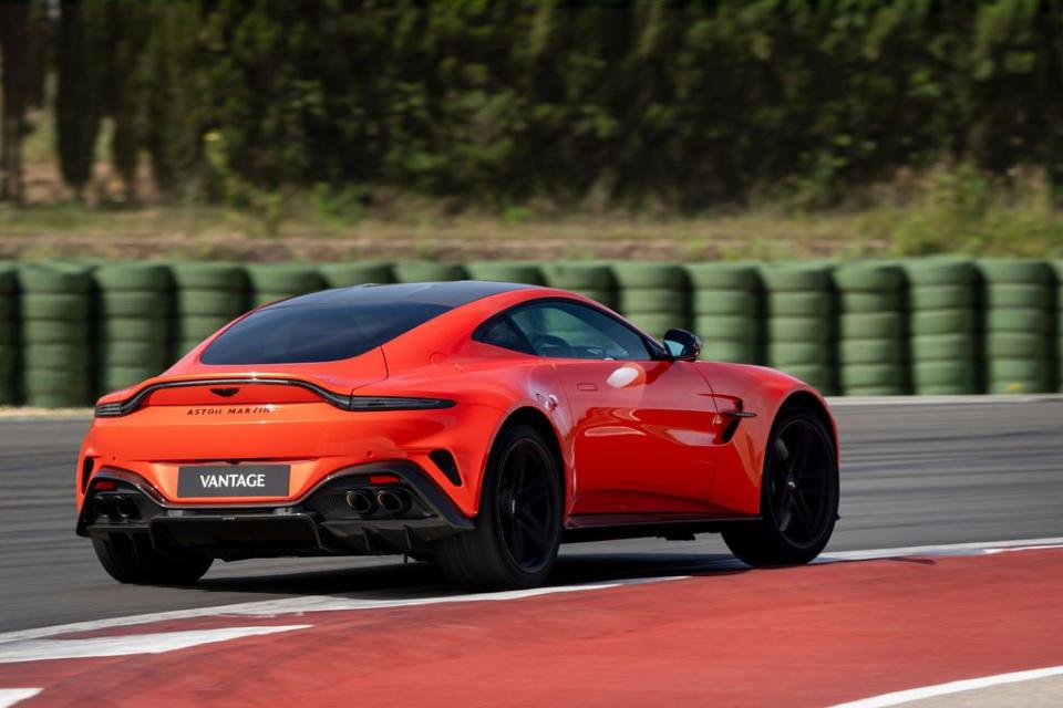 a red sports car on a race track