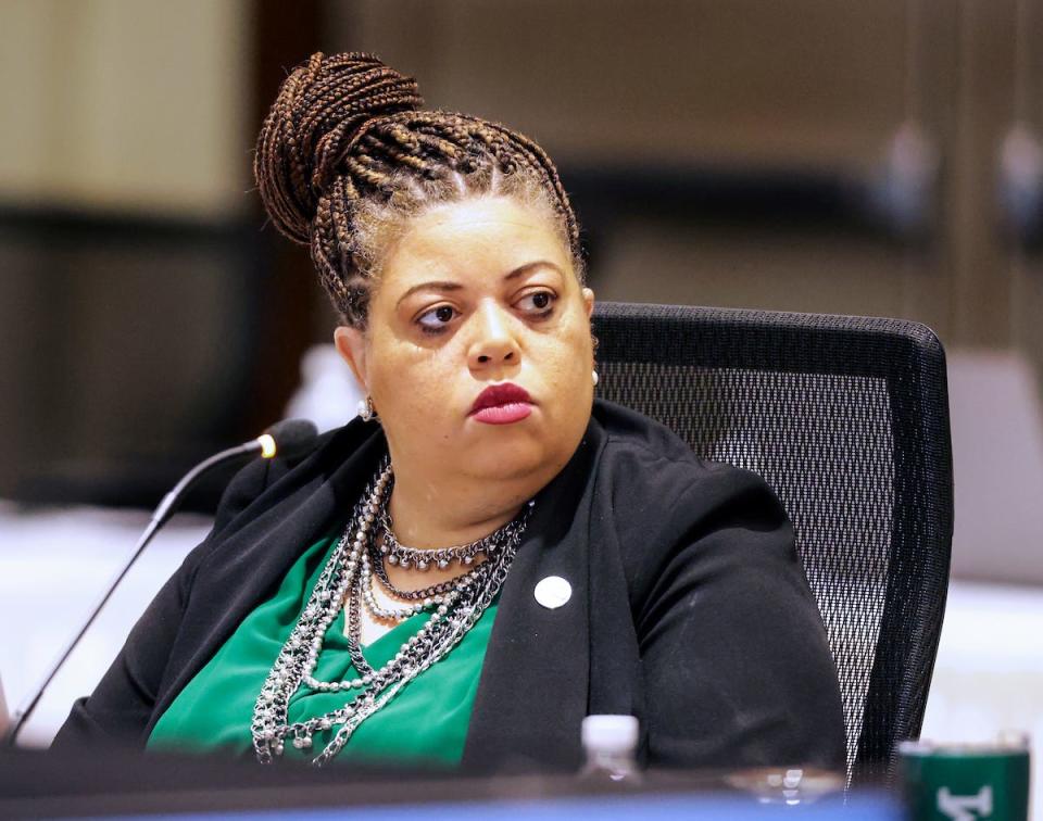 Trustee Kristin Harper listens as the FAMU Board of Trustees meets on Wednesday June 7, 2023.