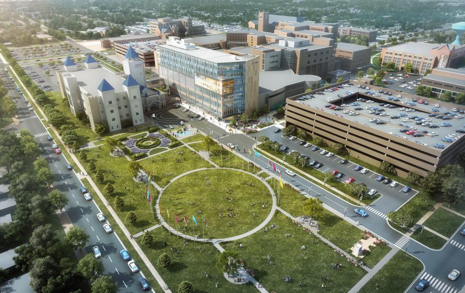 A new 205,000-square-foot orthopedic hospital is being built on the Sanford Health main campus in Sioux Falls. The building will be just west of the surgical tower and south of the children's hospital.