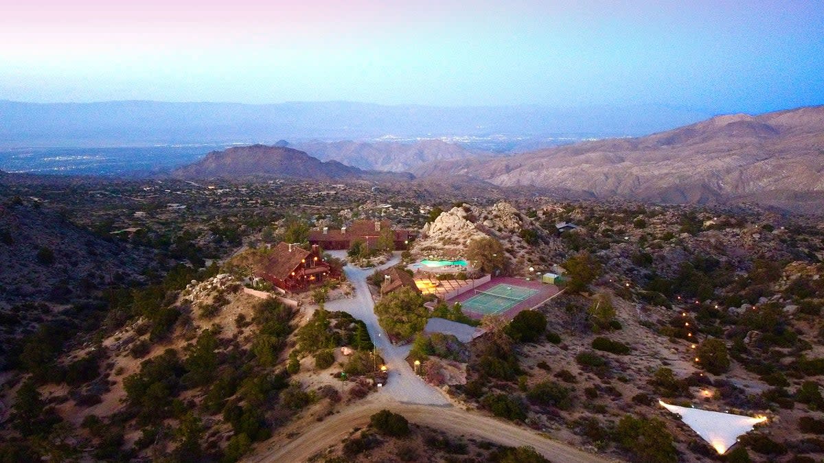 High Hopes: the crooner's former estate sits more than 1km above the valley floor, giving great views  (Berkshire Hathaway Homeservices California )