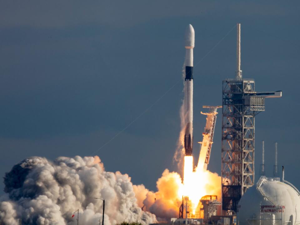 A SpaceX Falcon 9 rocket launch