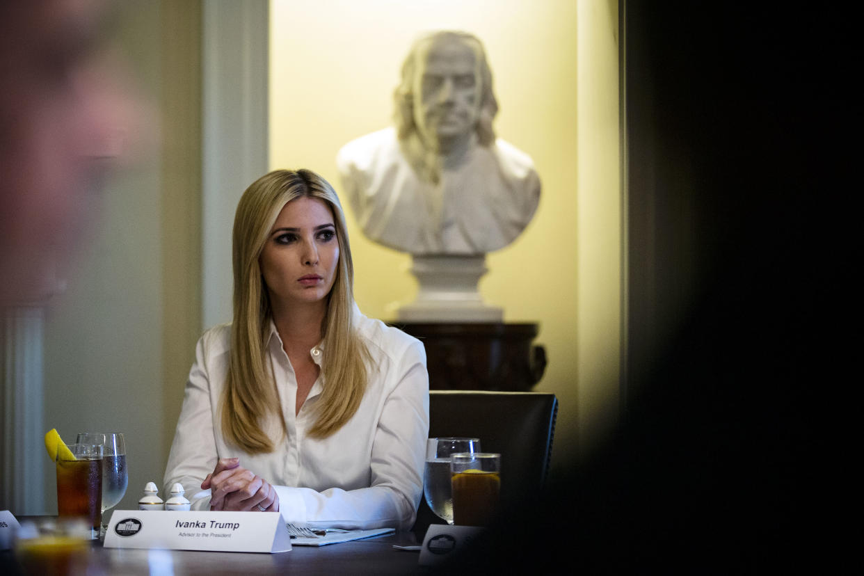 Ivanka Trump is being challenged for her views on paid family leave. (Photo: Getty Images)