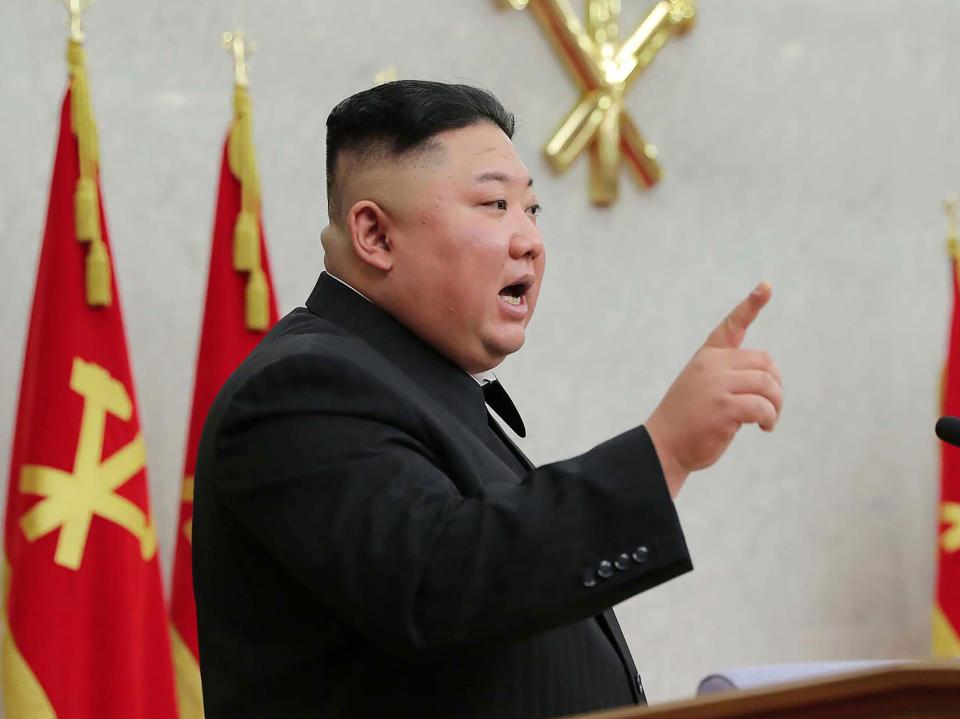 Kim Jong Un at a meeting