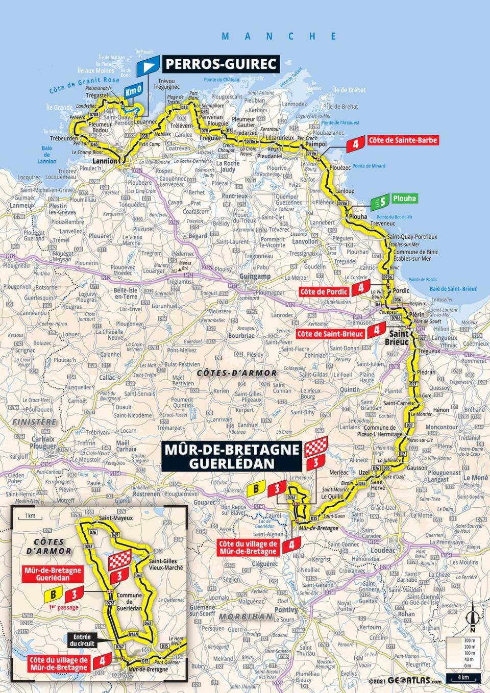 2) STAGE 2 PERROS GUIREC - MÛR-DE-BRETAGNE GUERLÉDAN (183.5km)