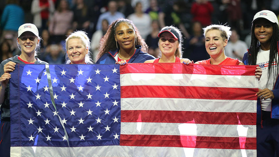 Sofia Kenin says playing alongside Serena Williams at last year's Fed Cup was an incredible experience. (Photo by Abbie Parr/Getty Images)