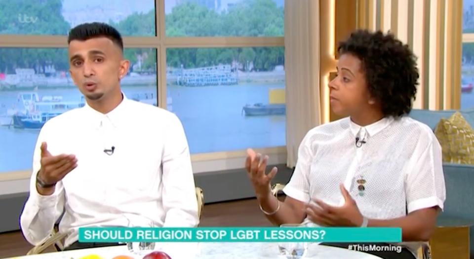 Guest Melissa Thompson described the protests as homophobic (ITV)