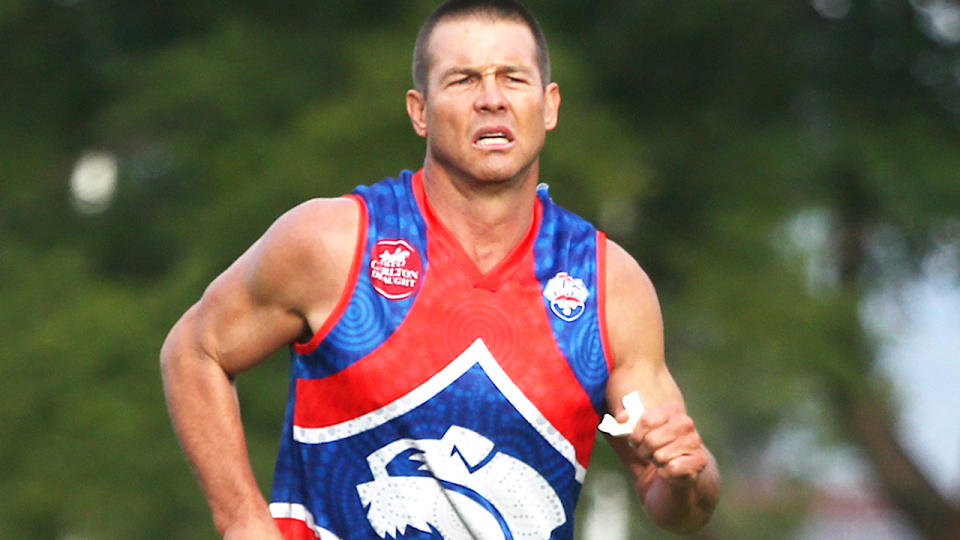 Ben Cousins, pictured here in action for the Queens Park Bulldogs in the Metro Football League in Perth.