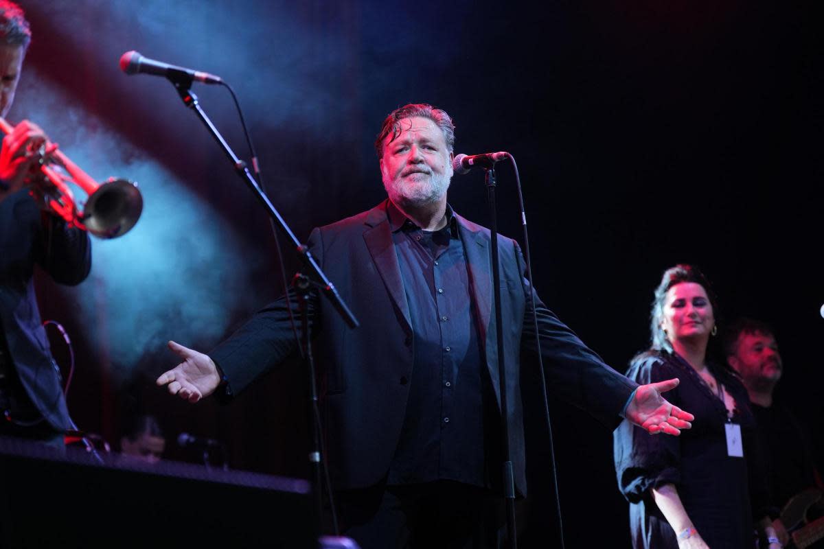 Russell Crowe and Indoor Garden Party at Glastonbury 2024 <i>(Image: PA)</i>