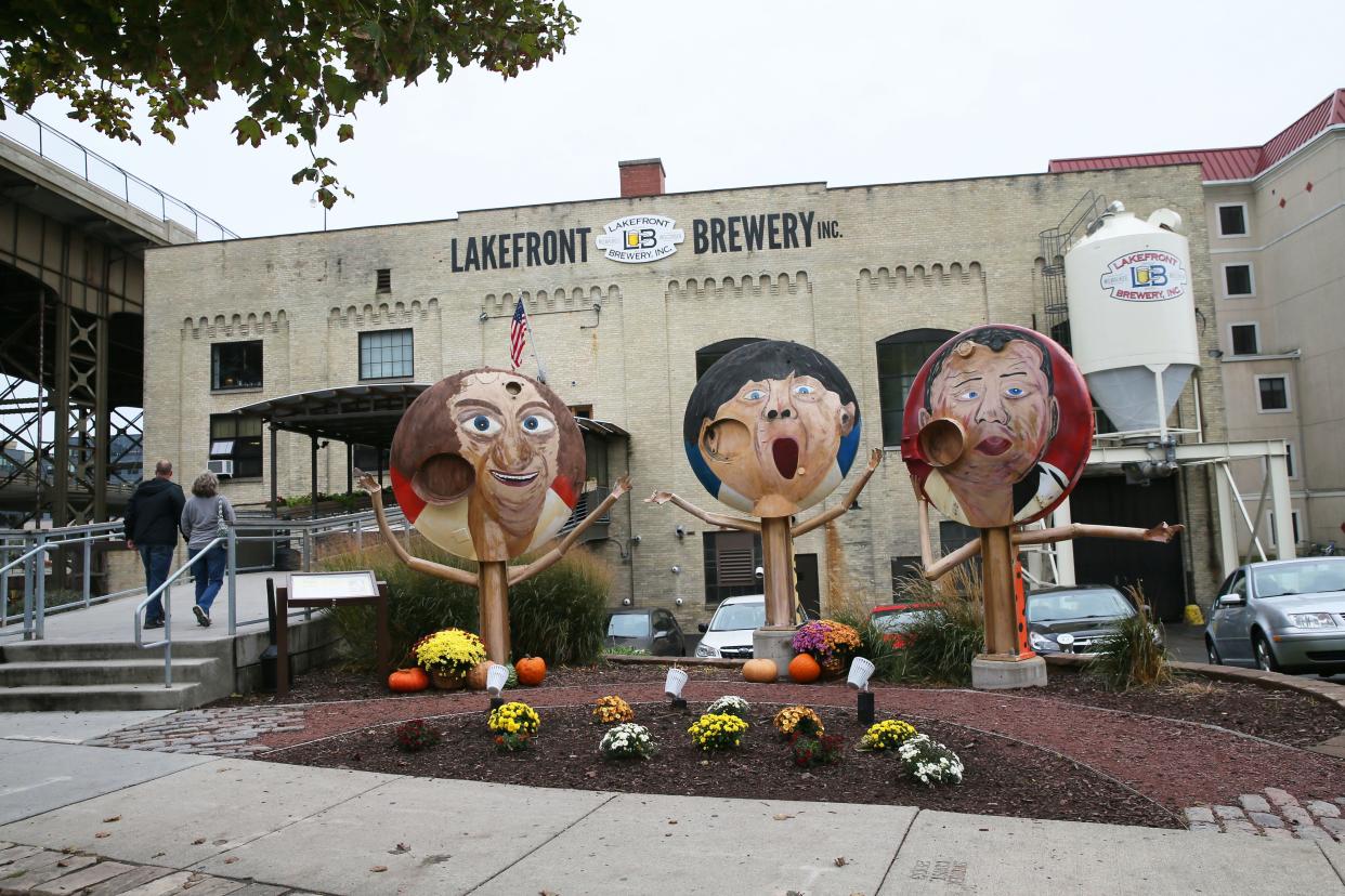 Lakefront Brewery features a large beer hall with casual pub food and a popular Friday-night Fish Fry.