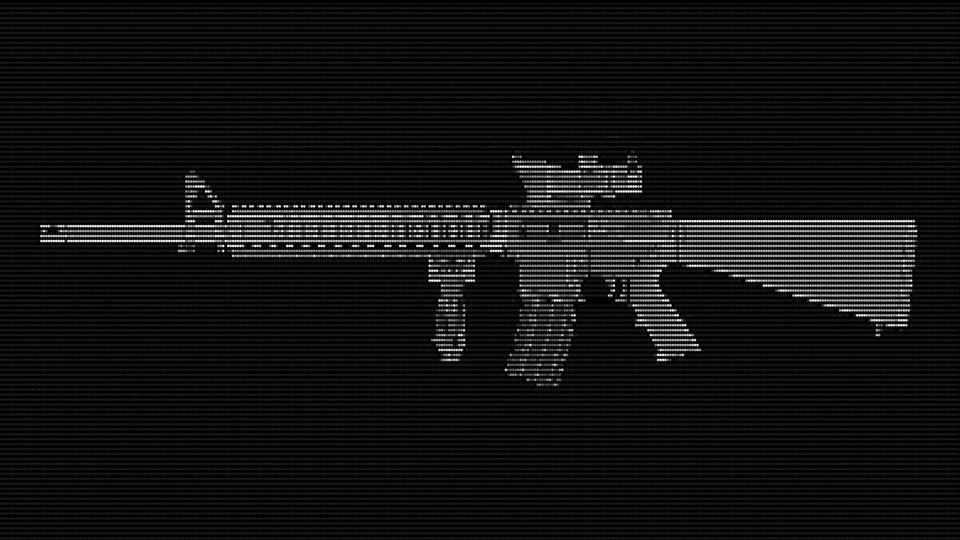 Graphic depicting an M16 rifle. (AP Illustration/Peter Hamlin)