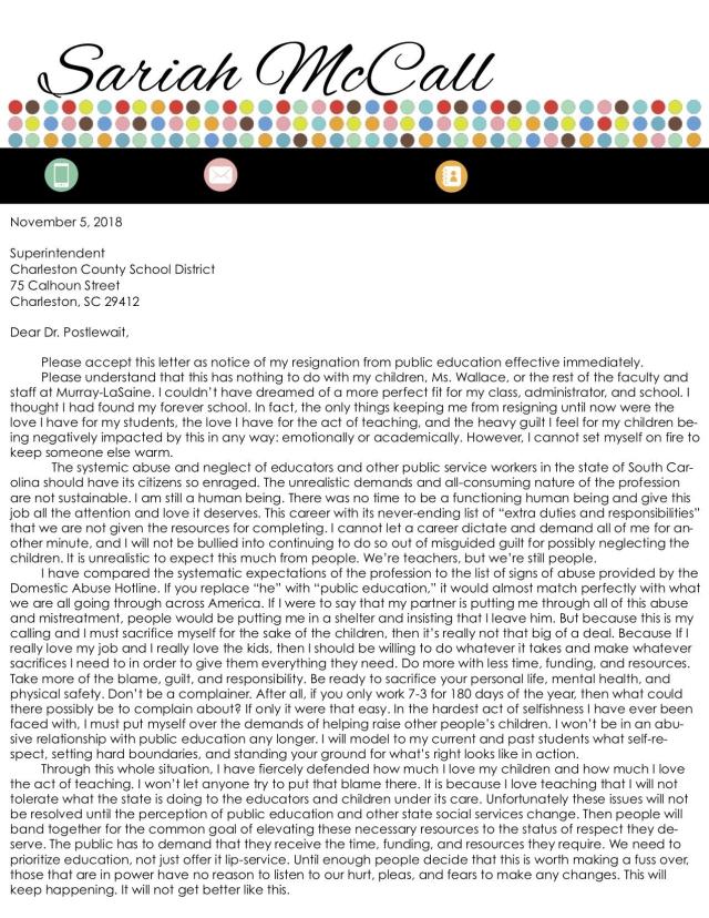 Former Teacher S Powerful Resignation Letter Goes Viral